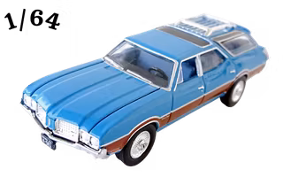 1972 Oldsmobile Vista Cruiser Metflake Blå Greenlight
