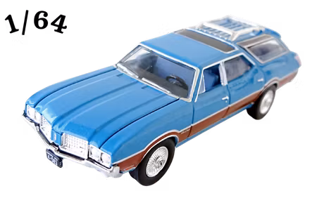 1972 Oldsmobile Vista Cruiser Metflake Blå Greenlight