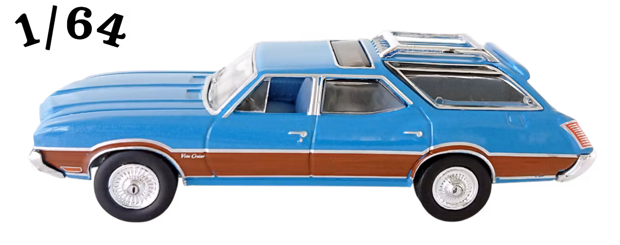 1972 Oldsmobile Vista Cruiser Metflake Blå Greenlight
