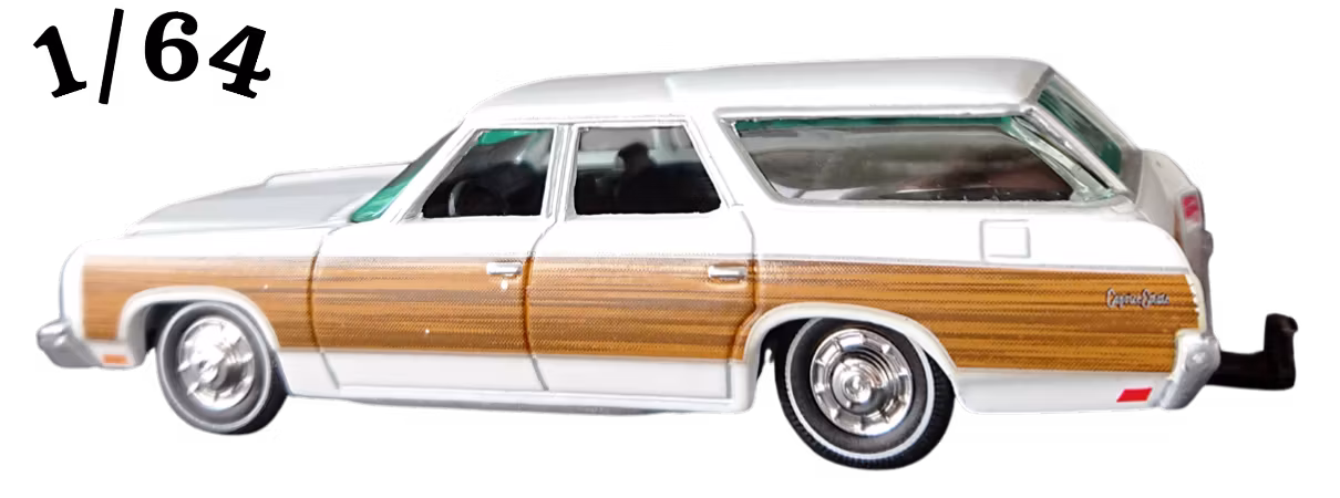 1973 Chevrolet Caprice Estate Vit Poly Johnny Lightning