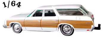 1973 Chevrolet Caprice Estate Vit Poly Johnny Lightning