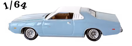 1973 Dodge Charger SE Ljusblå Johnny Lightning