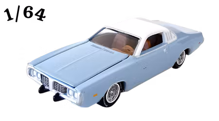 1973 Dodge Charger SE Ljusblå Johnny Lightning