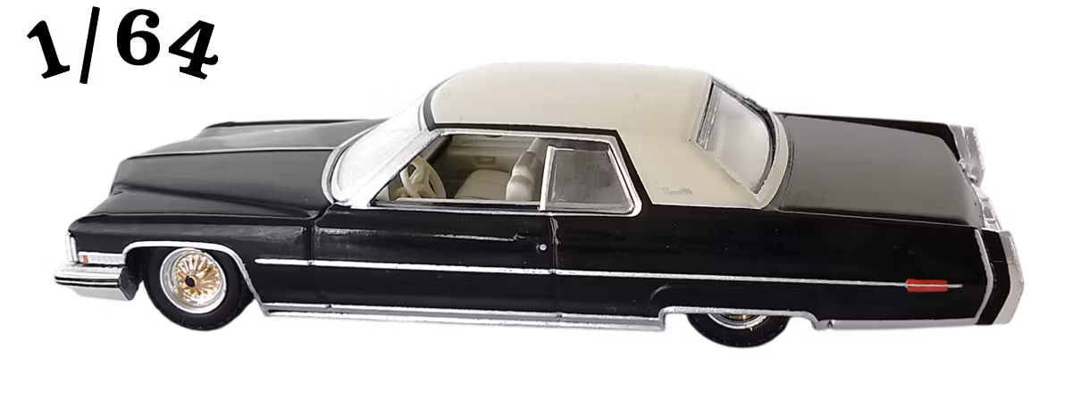 1973 Cadillac Coupe Deville Svart California Lowriders Greenlight