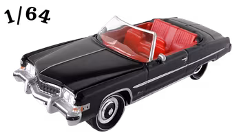 1973 Cadillac Eldorado Convertible Svart Johnny Lightning