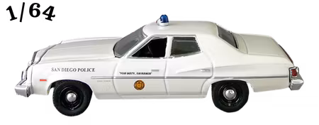 1975 Ford Gran Torino Cream ''San Diego Police'' Greenlight