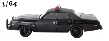 1976 Dodge Coronet Police Svart Black Bandit Greenlight