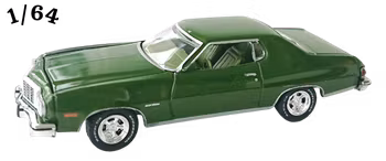 1976 Ford Gran Torino Metflake Skogsgrön Greenlight