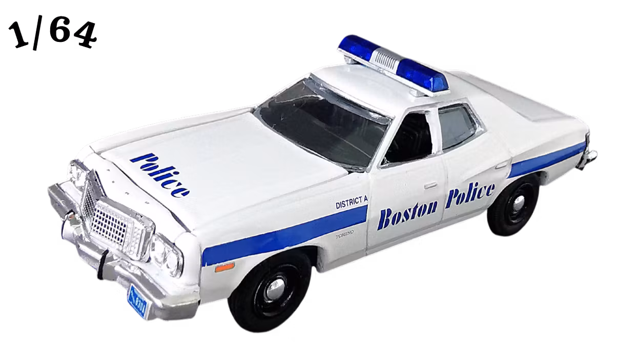 1976 Ford Torino Vit ''Boston Police'' Greenlight