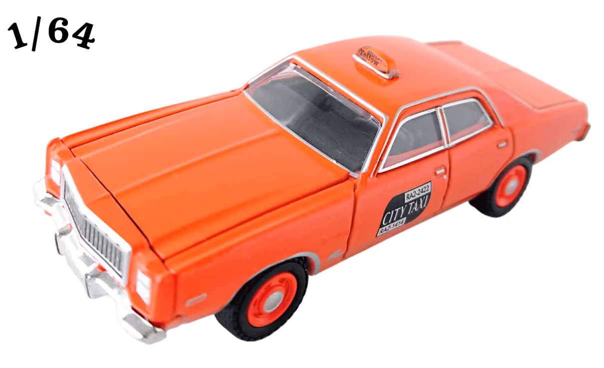 1977 Plymouth Fury Orange Taxi Greenlight