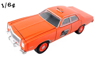1977 Plymouth Fury Orange Taxi Greenlight