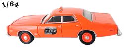 1977 Plymouth Fury Orange Taxi Greenlight