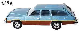 1977 Pontiac Lemans Safari Wagon Ljusblå Poly Greenlight
