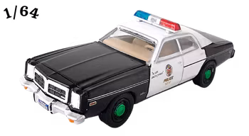 1977 Dodge Monaco Police Svart Vit Green Machine ''The Terminator'' Greenlight