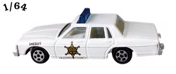 1980 Pontiac Bonneville Police Vit Blå ''Hazzard County'' Ertl