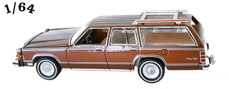 1980 Mercury Grand Marquis Colony Park Mörkbrun Poly Greenlight