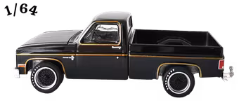 1981 Chevrolet C-10 Custom Deluxe Svart ''Rocky 2'' Greenlight