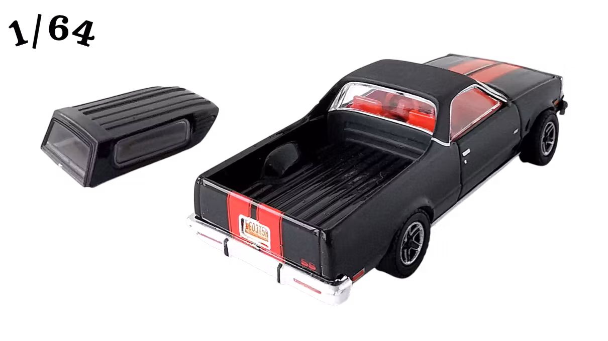 1981 Chevrolet El Camino Camper Shell Svart Greenlight