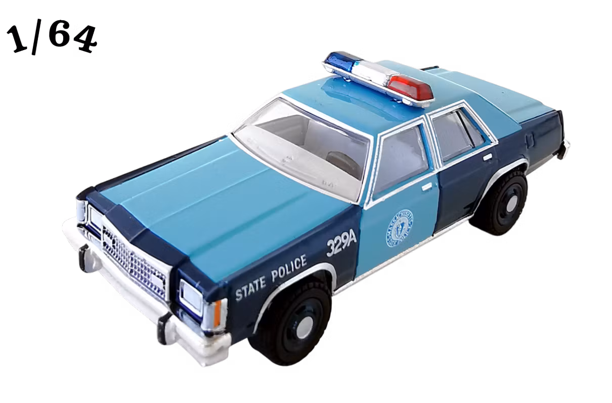1981 Ford LTD S Mörkblå ''Massachusetts State Police'' Greenlight
