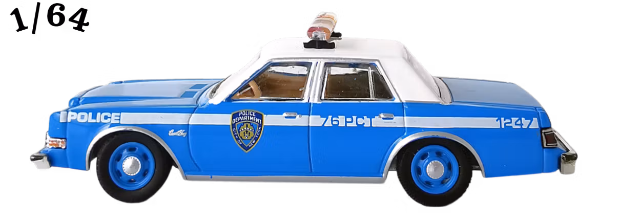 1982 Plymouth Gran Fury Blå ''Nypd'' Greenlight