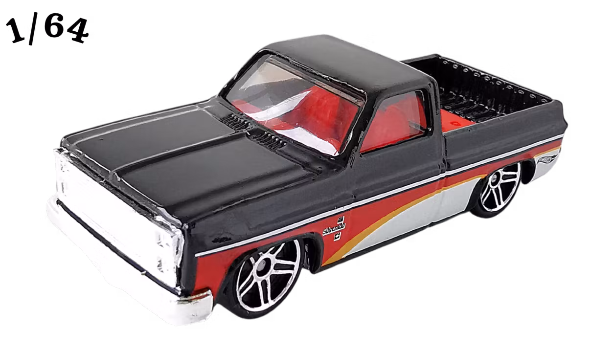 1983 Chevrolet Silverado Svart Hot Wheels