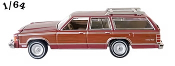 1985 Mercury Grand Marquis Colony Park Karminröd Greenlight