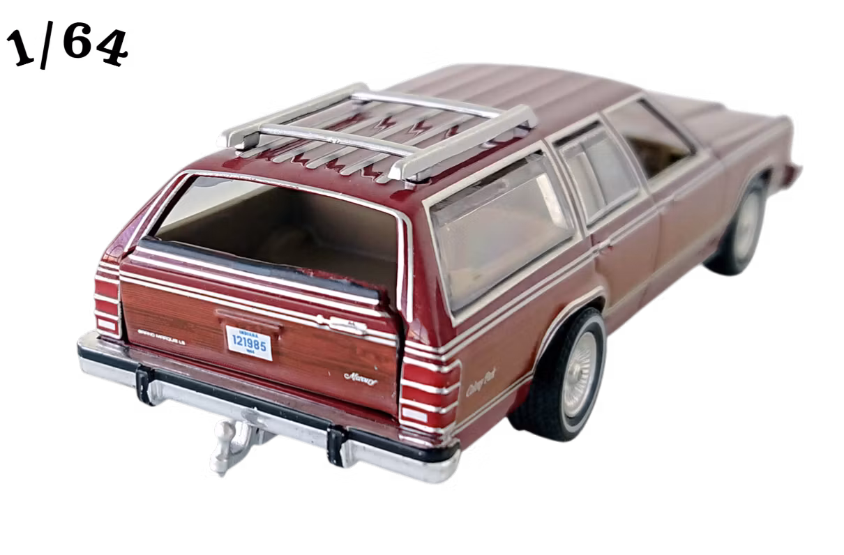 1985 Mercury Grand Marquis Colony Park Karminröd Greenlight
