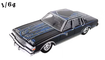 1987 Chevrolet Caprice Svart California Lowriders Greenlight