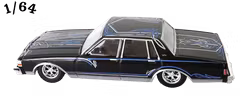1987 Chevrolet Caprice Svart California Lowriders Greenlight