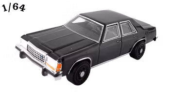 1987 Ford LTD Crown Victoria Svart Greenlight