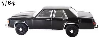 1987 Ford LTD Crown Victoria Svart Greenlight
