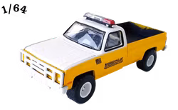 1987 M1008 Pickup Gul Vit Greenlight