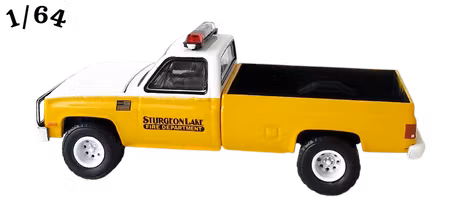 1987 M1008 Pickup Gul Vit Greenlight