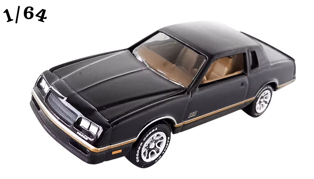 1987 Chevrolet Monte Carlo SS Svart Johnny Lightning