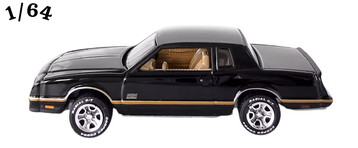 1987 Chevrolet Monte Carlo SS Svart Johnny Lightning