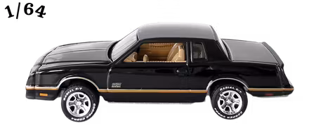 1987 Chevrolet Monte Carlo SS Svart Johnny Lightning
