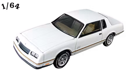 1987 Chevrolet Monte Carlo SS Vit Johnny Lightning