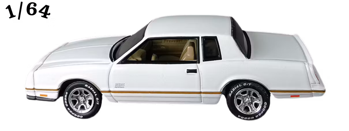 1987 Chevrolet Monte Carlo SS Vit Johnny Lightning