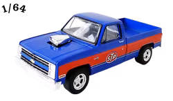 1987 Chevrolet Silverado Mörkblå STP Greenlight