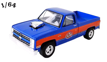 1987 Chevrolet Silverado Mörkblå STP Greenlight