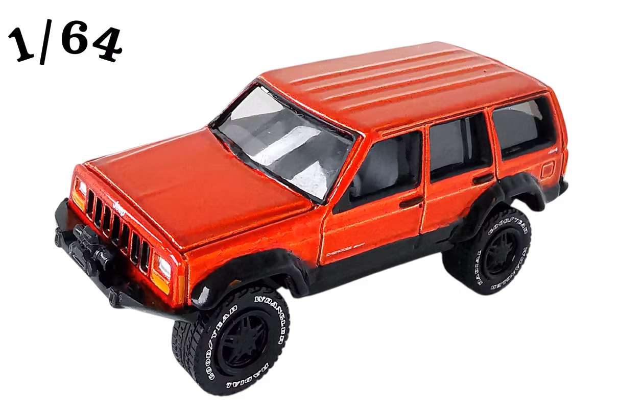 1988 Jeep Cherokee XJ Flame Orange Johnny Lightning