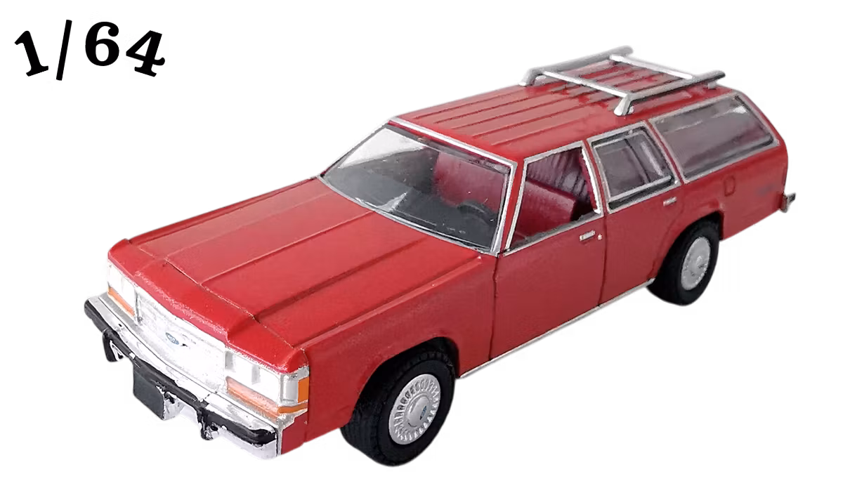 1989 Ford LTD Crown Victoria Wagon Raspberry Red Greenlight