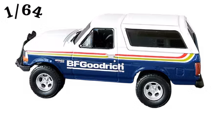 1992 Ford Bronco Vit Mörkblå Greenlight