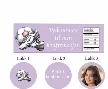 Pringles etikett fotball, lavendel