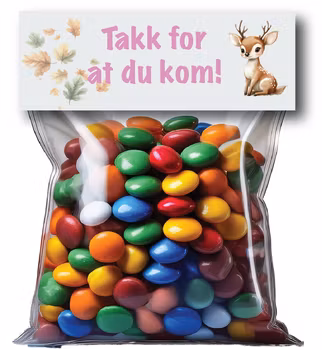 Etikett til sukkertøyposer, rådyr