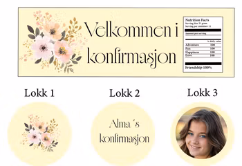 Pringles etikett, blomst