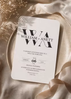 Anett bryllupsinvitasjon