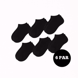 6-Pack Svarta kortstrumpor