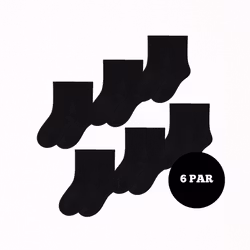 6-Pack Svarta långstrumpor