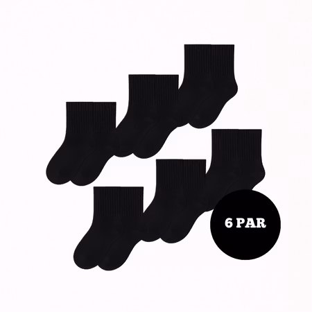 6-Pack Svarta långstrumpor